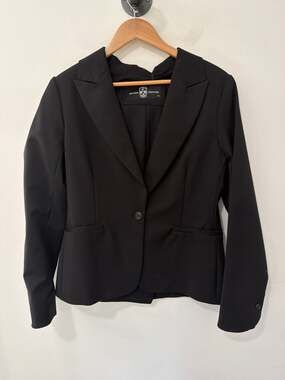 Hipchik Couture Beaded Embellished Blazer Black Size 14